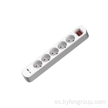 FRANCE 5 vías Power Strip con USB Tipo C